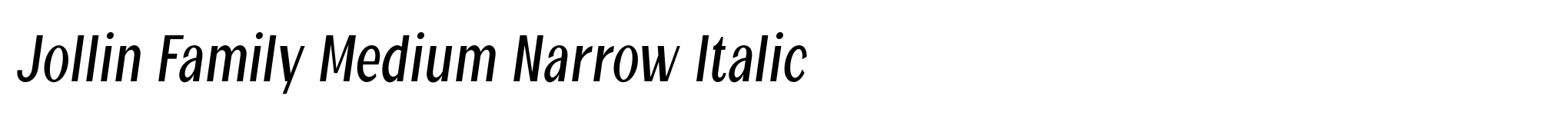 Jollin Family Medium Narrow Italic image